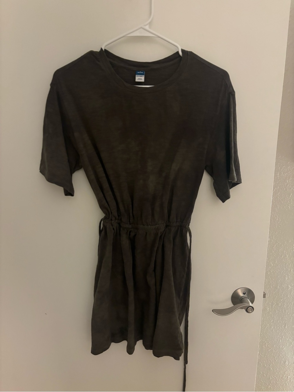 Old Navy Petite Washed Charcoal Crewneck Tee Dress